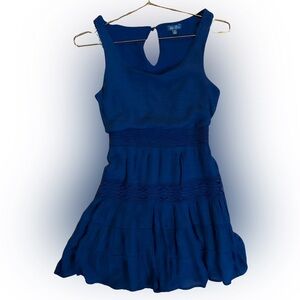 Lily Rose Navy Tiered Sundress XS – Keyhole Back Summer Dress